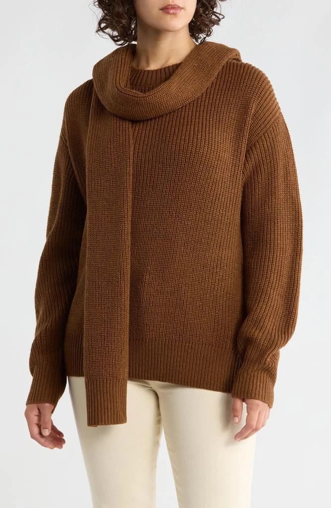 VIGOSS Scarf Neck Sweater