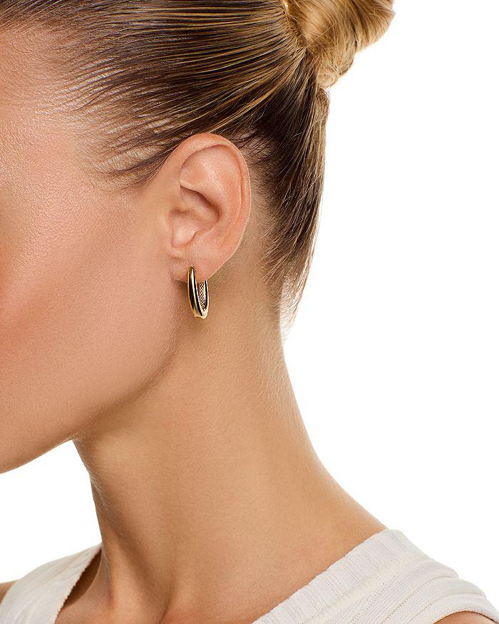 Bloomingdale's Fine Collection Polished V Shape Hoop Earrings 14K Yellow Gold