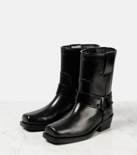 Valentino Rockstud leather biker boots 4
