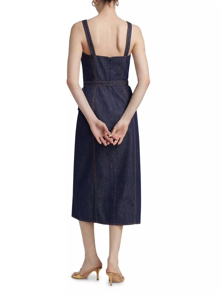 Nicholas the Label Shea Denim Button-Front Midi-Dress 5
