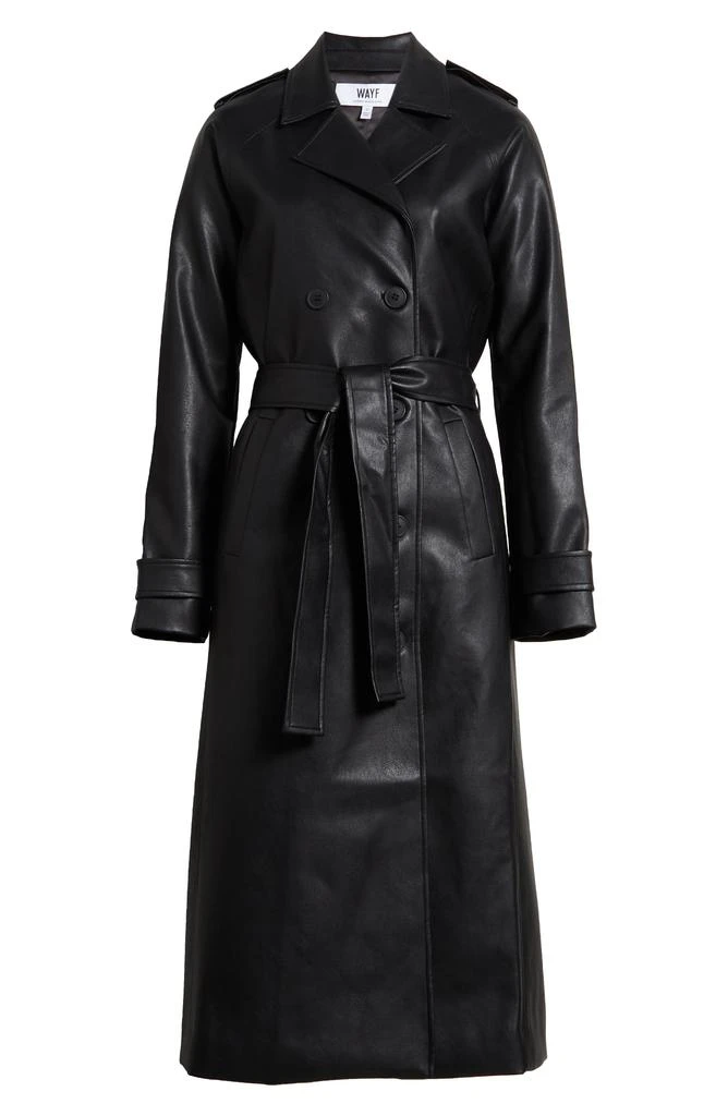 Wayf x CHÉRIE MADELEINE C'est La Vie Faux Leather Trench Coat 5