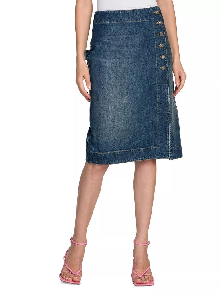 Bottega Veneta Denim Wrap Cargo Skirt 3