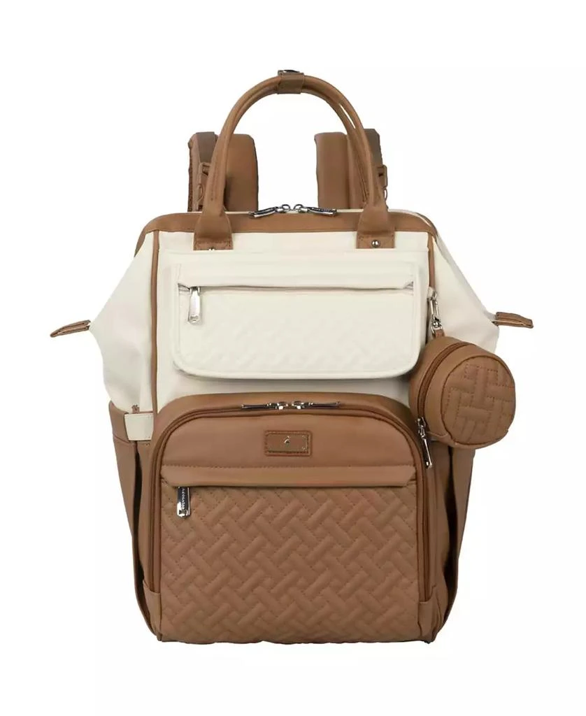 BabbleRoo Kids Premium Faux Leather Diaper Bag Backpack Spacious 
Stylish Nappy Organizer Midnight Blue