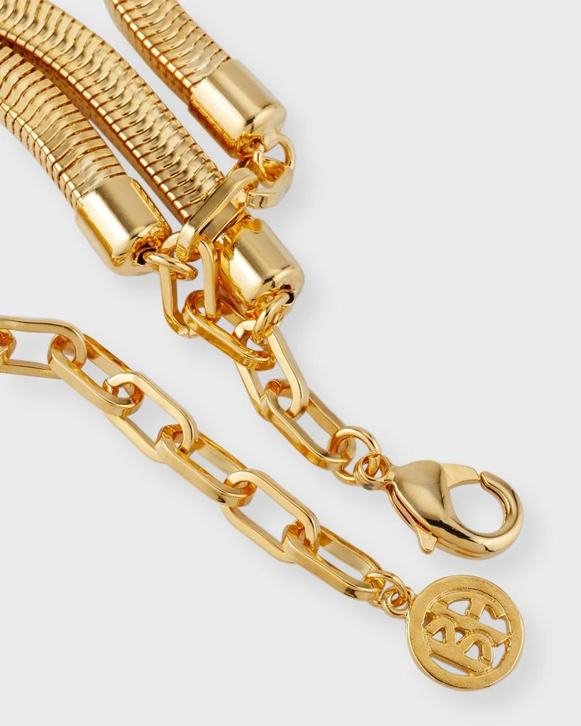 BEN-AMUN 24k Gold Electroplated Three-Chain Necklace 4