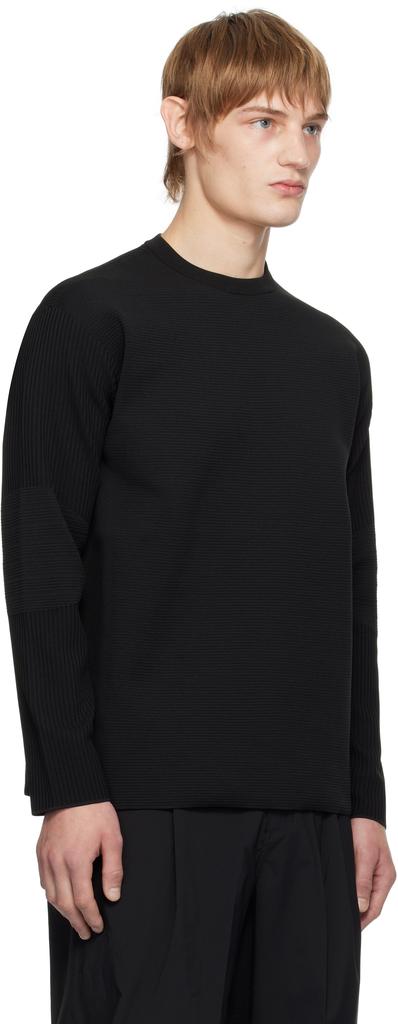 DESCENTE Black FusionKnit Crewneck T-shirt