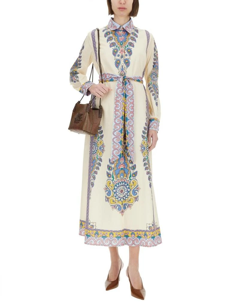 ETRO Etro Paisley Printed A-Line Midi Shirt Dress 3