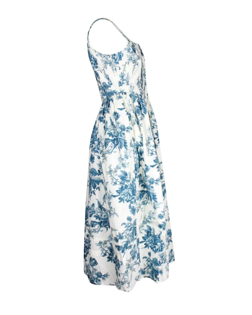 LOVESHACKFANCY LOVESHACKFANCY Majory Midi Frock Dress in Floral Print Cotton 2