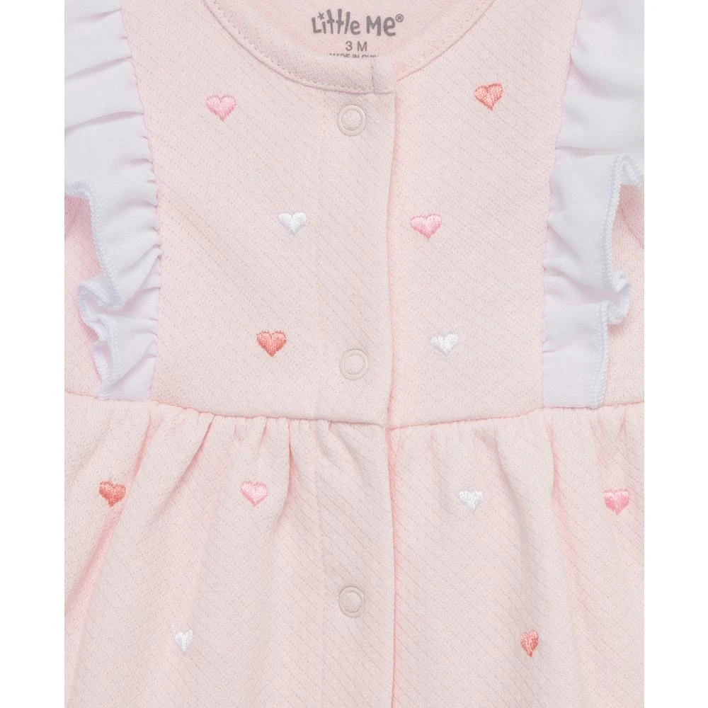 Little Me Baby Girls Hearts Romper with Headband 3