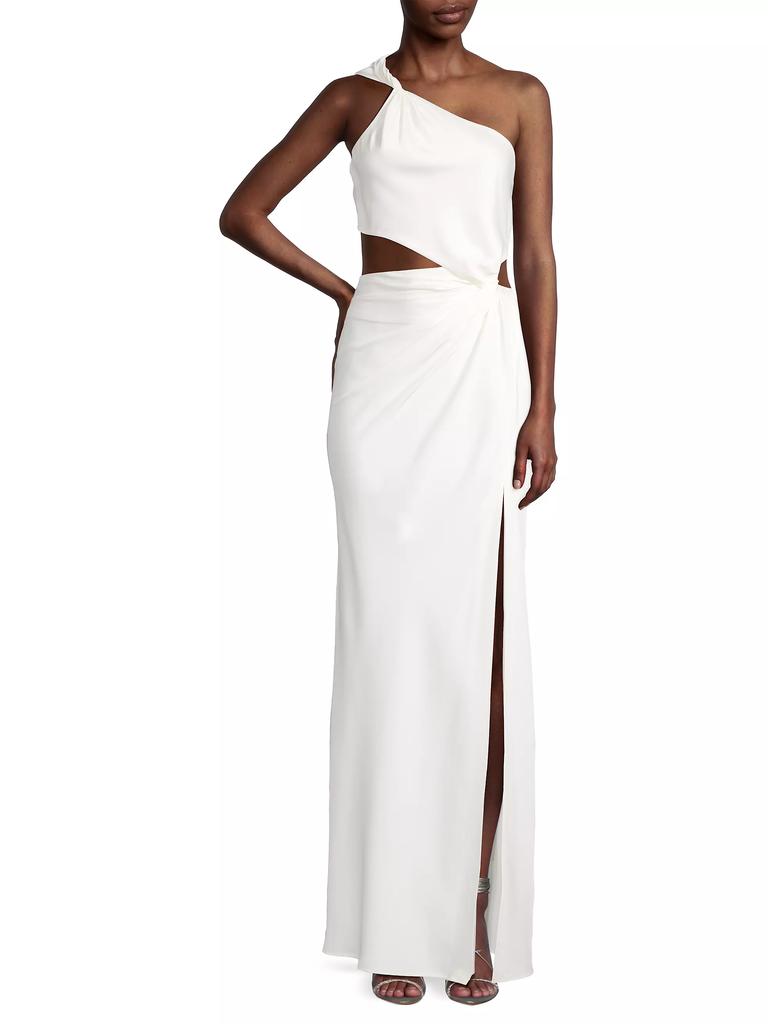 Misha Kristin Twist One-Shoulder Maxi Dress