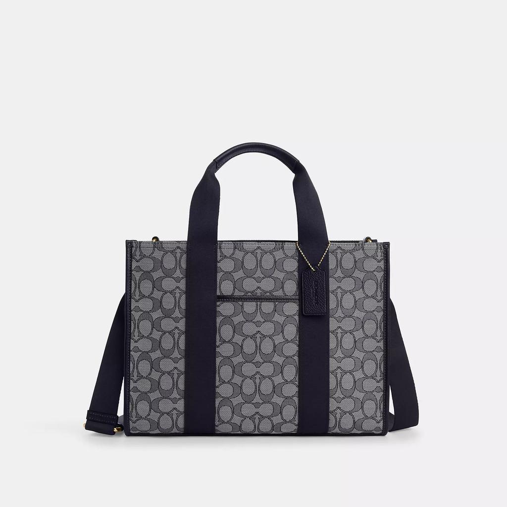 Coach Smith Tote Bag In Signature Jacquard silver-oak-maple Coach Smith Tote Bag In Signature Jacquard silver-oak-maple