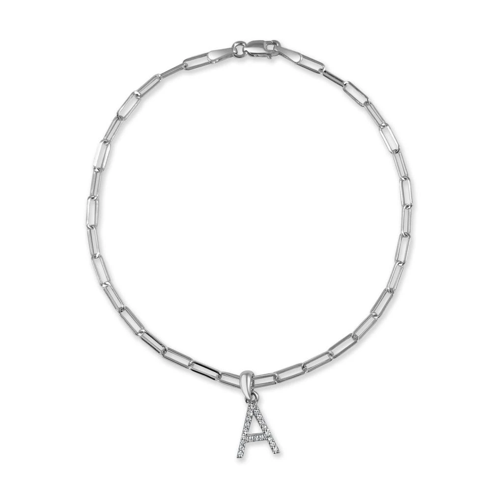Sabrina Designs 14k White Gold & Diamond Initial Link Bracelet 22