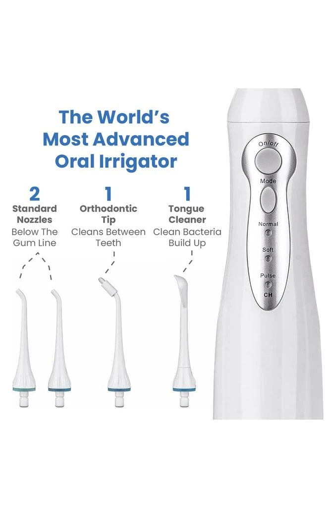 AquaSonic Home Dental Center Ultra Sonic Rechargeable Electric Toothbrush & Smart Water Flosser 6