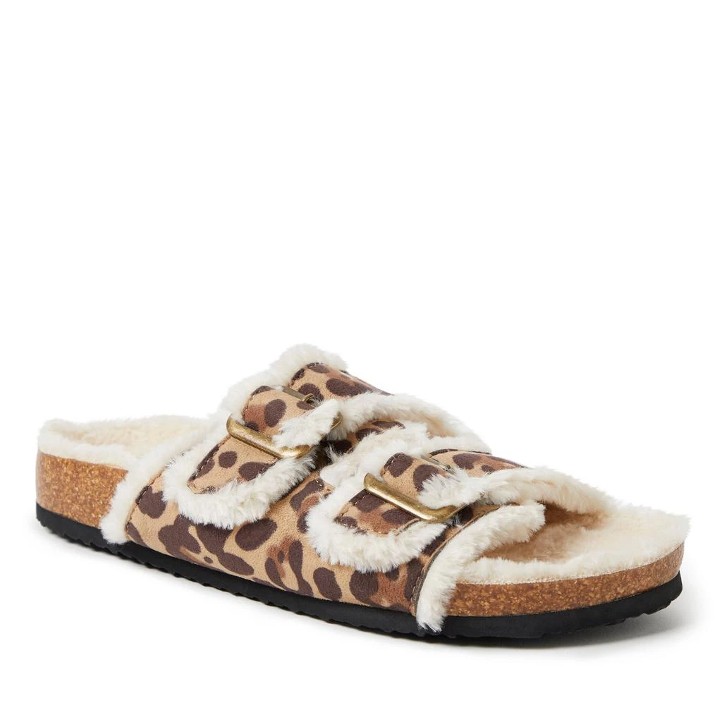 Dear Foams EZ Feet Women's Faux Suede Double Buckle Slide Sandal 1