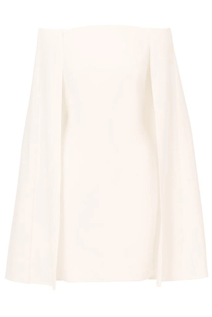 Adrianna Papell Off shoulder cape dress 1