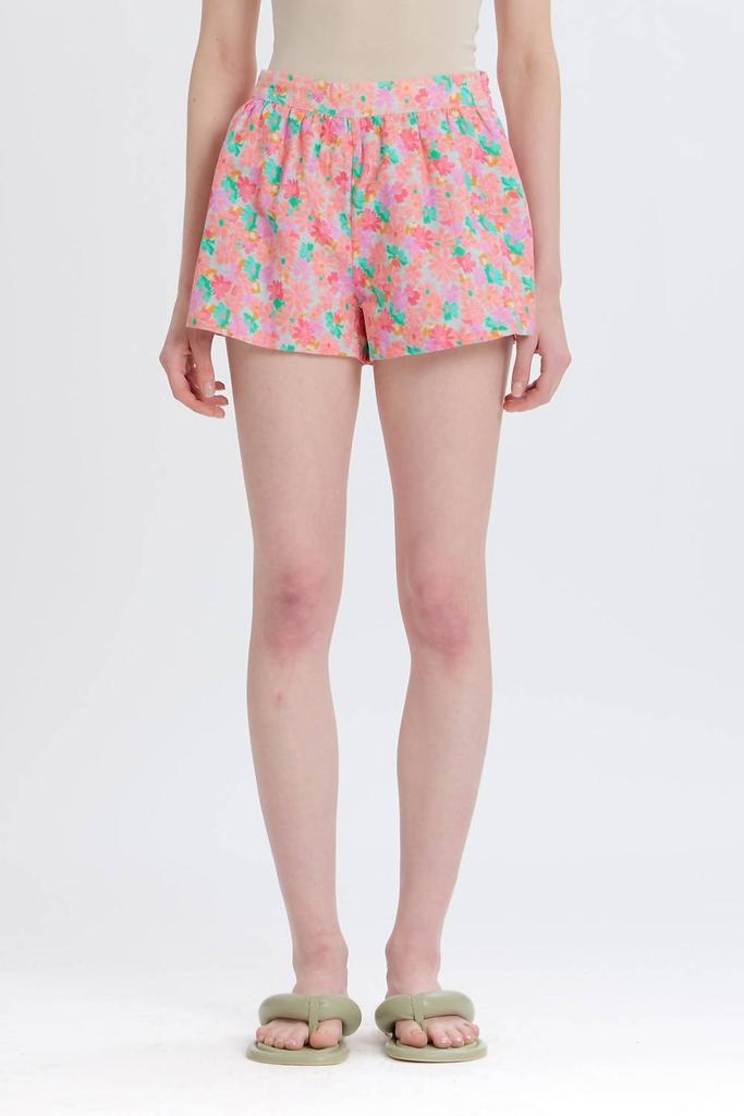 Something Navy Something Navy - Floral Tie Waist Shorts