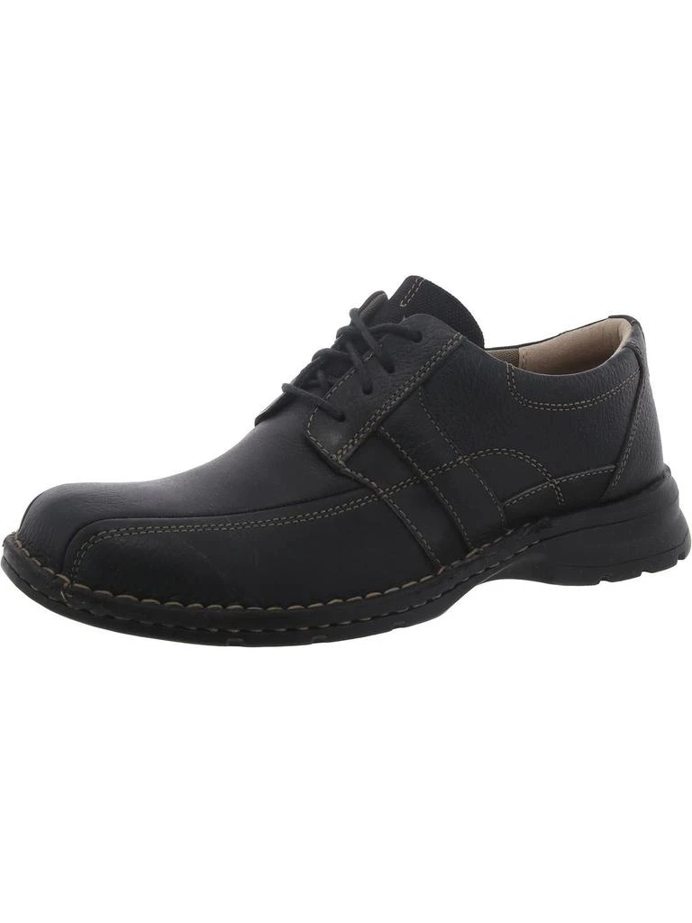Clarks Espace Mens Leather Front Lace Oxfords 1