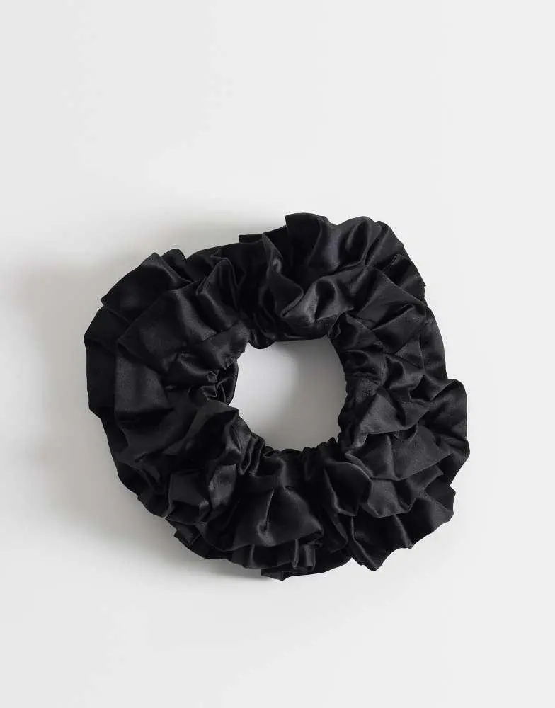 Kitsch Kitsch Ruffle Scrunchie - Black