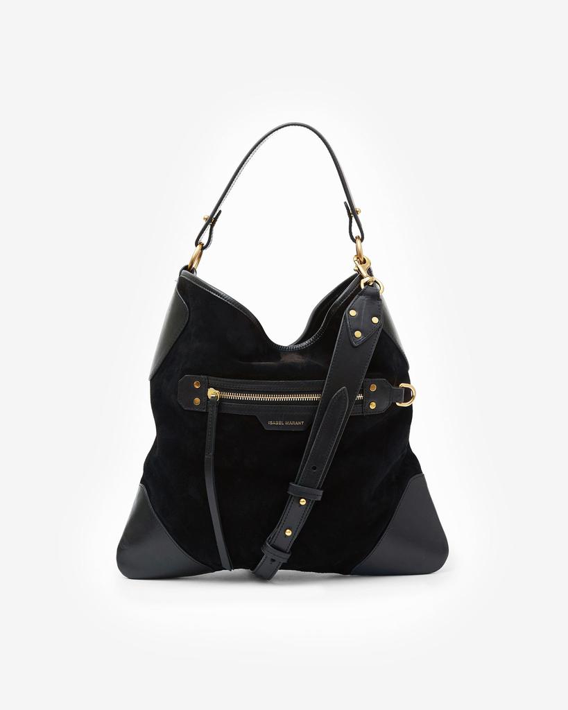 Isabel Marant ISABEL MARANT, BOTSY DAY HOBO SHOULDER BAG IN SUEDE - Women - Black - OneSize