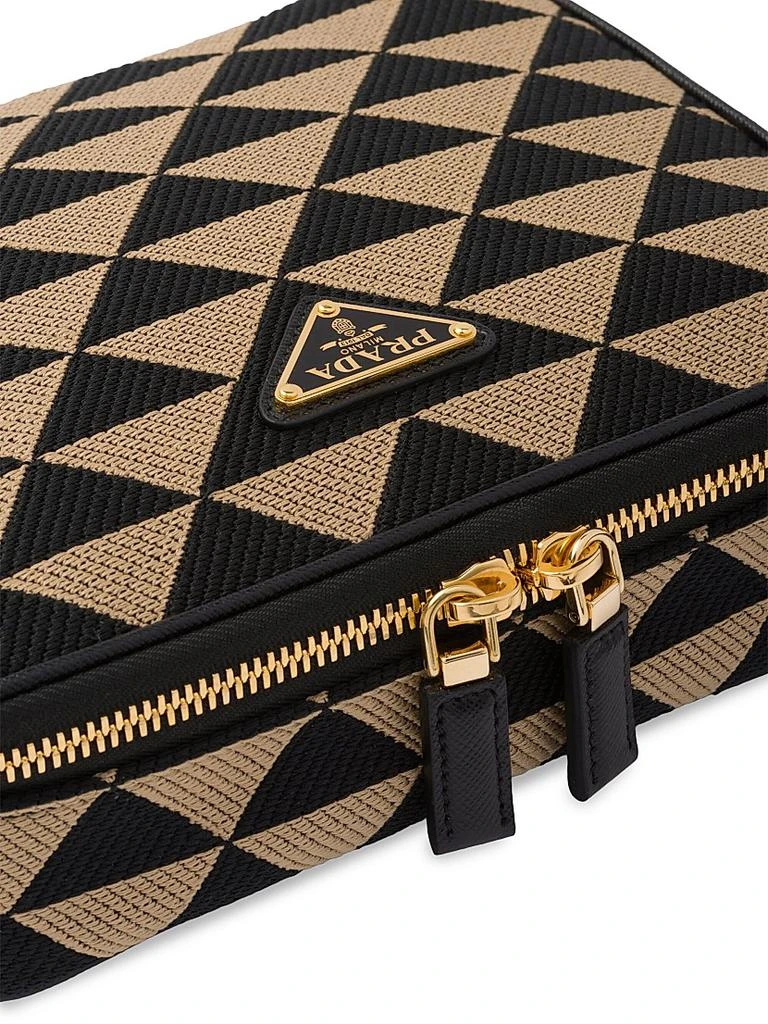 Prada Symbole Embroidered Fabric Bag 7