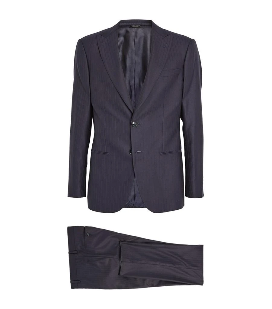 Giorgio Armani Pinstripe Single-Breasted Two-Piece Suit 1