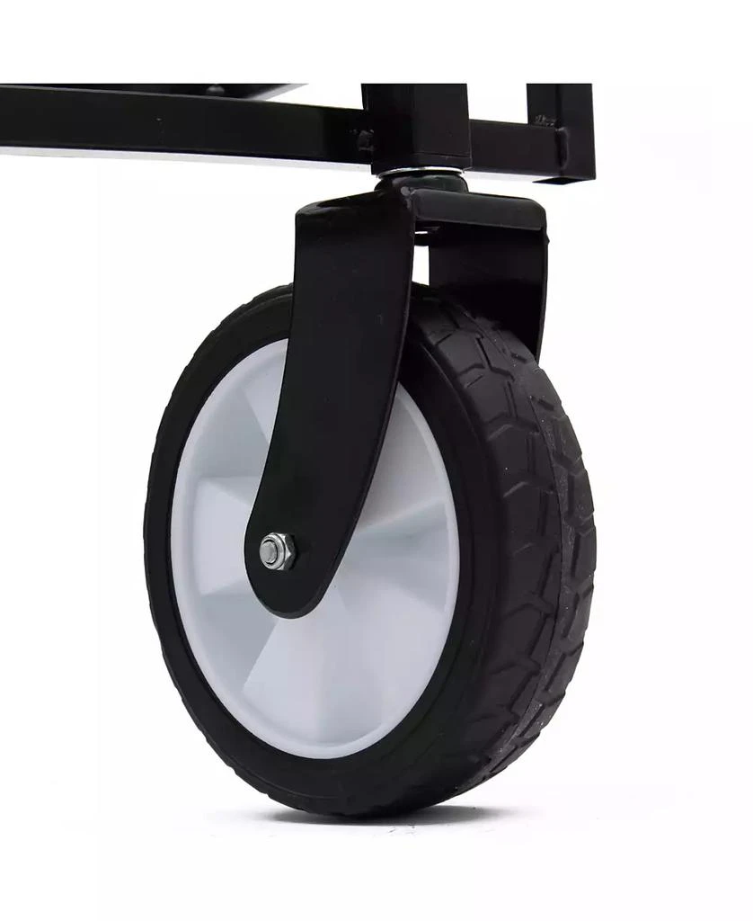 Streamdale Furniture Collapsible Wagon Cart with Straps - 225lb Capacity - Orange 7