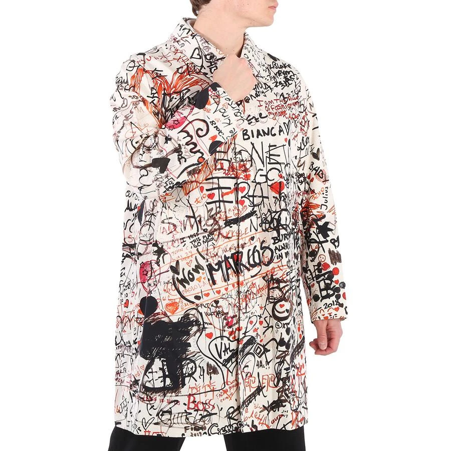 Burberry Men's Keats Doodle Print Single-breasted Coat 2