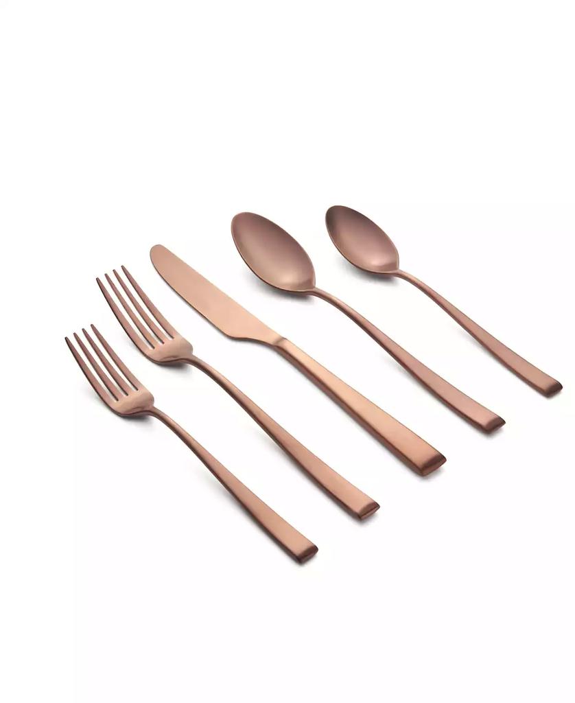 Cambridge Silversmiths Marlise Copper Satin 20 Piece 18/10 Stainless Steel Flatware Set, Service for 4