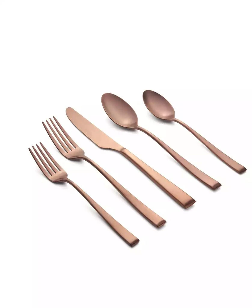 Cambridge Silversmiths Marlise Copper Satin 20 Piece 18/10 Stainless Steel Flatware Set, Service for 4 1