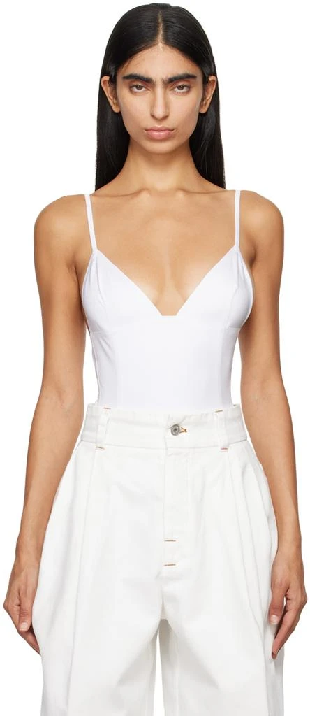 Jacquemus White La Casa 'Le body Spallina' Bodysuit 1