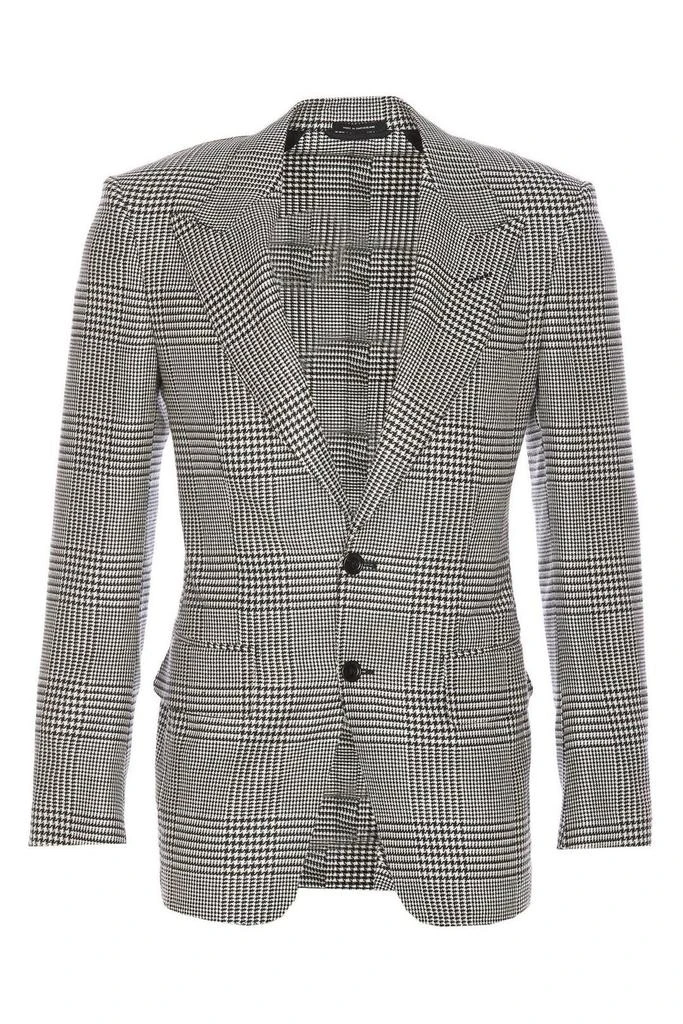 Tom Ford Tom Ford Single-Breasted Checked Blazer from Cettire
