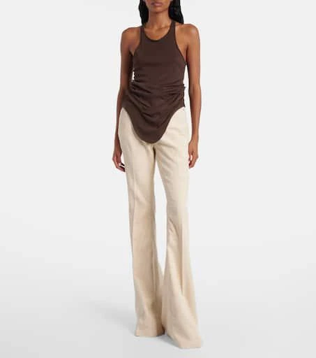 Rick Owens Bolan cotton and linen bootcut jeans 2