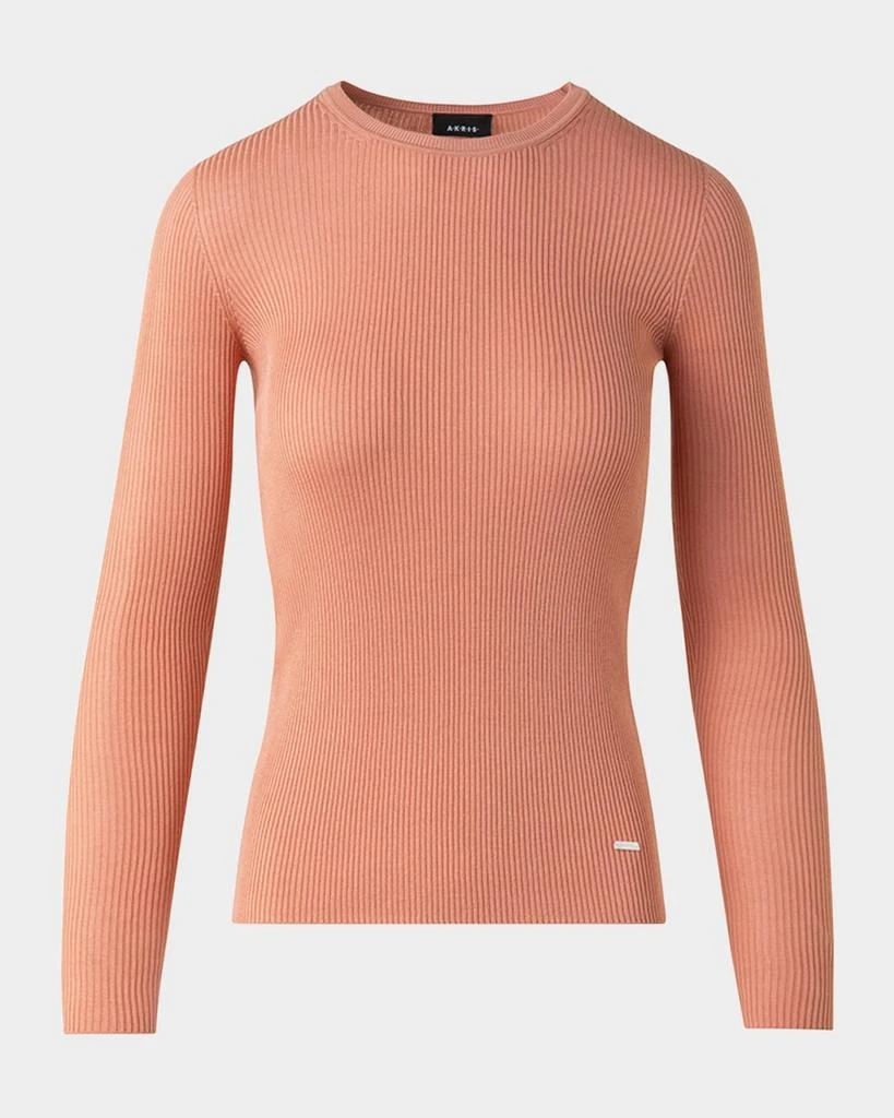 Akris Fitted Rib-Knit Sweater 1