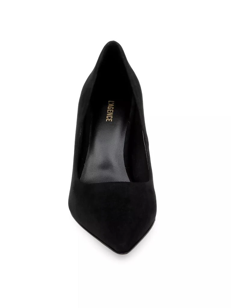 L'Agence Fleur 75MM Suede Pumps 5