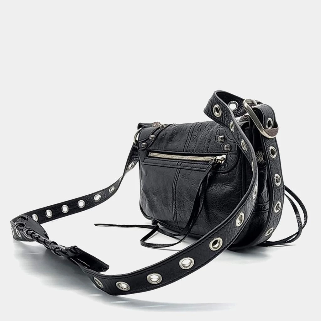Balenciaga Balenciaga  Black Leather XS Le Cagol Flap Bag 2