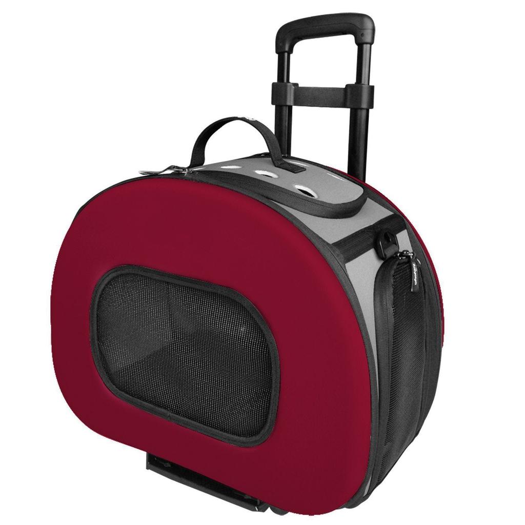 Pet Life Pet Life  'Final Destination' Airline Approved 2-in-1 Tough-Shell Wheeled Collapsible Travel Fashion Pet Dog Carrier Crate