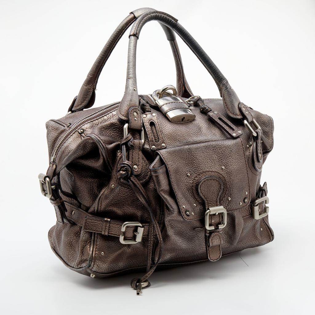 Chloe Chloe Metallic Leather Paddington Satchel