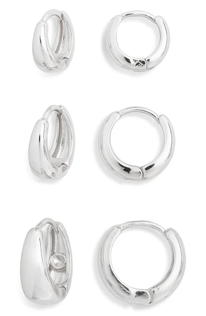 Nordstrom 3-Pack Tapered Hoop Earrings 1