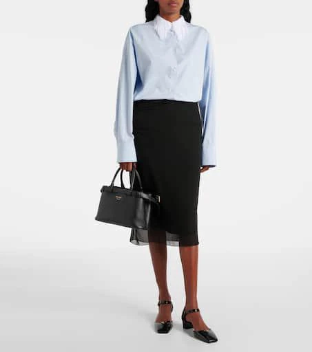 Prada Prada Buckle Small leather tote bag 5