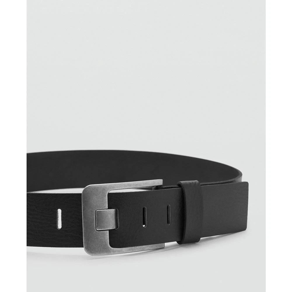 MANGO Women's Wide Leather Belt 4