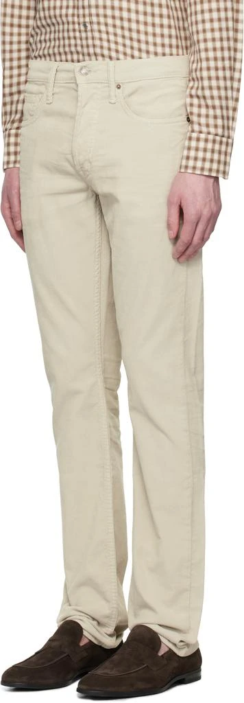 Tom Ford Beige Micro Cord Slim Fit Jeans 4