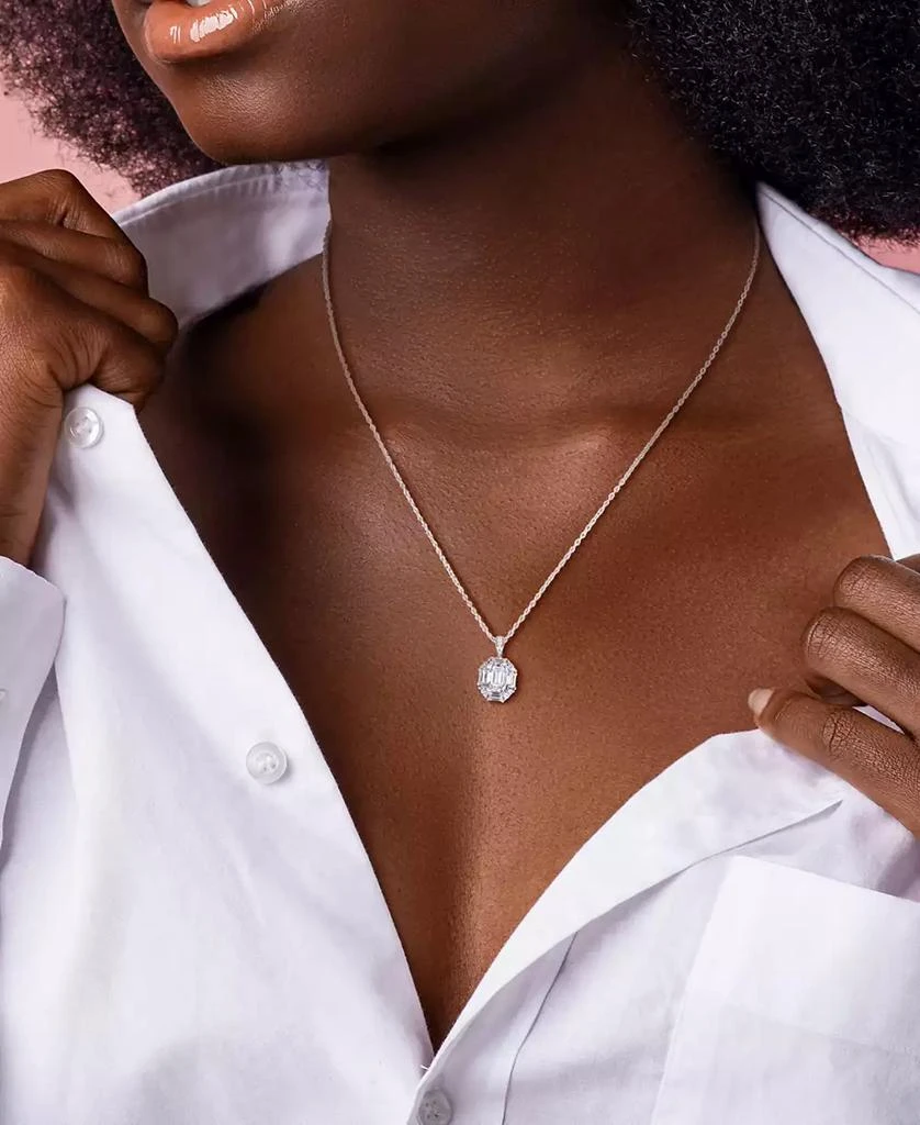 Macy
s Moissanite (2-1/2 ct. t.w.) Pendant Necklace in Sterling Silver 4