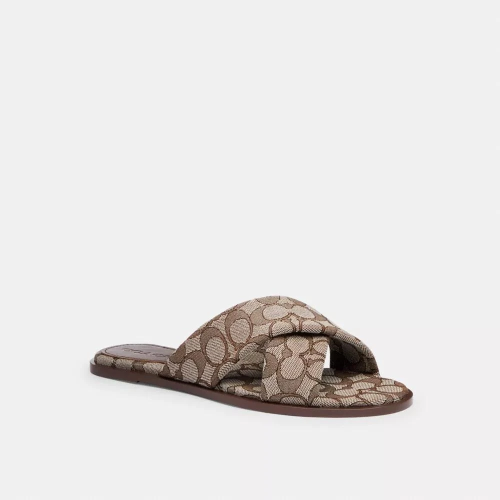 Coach Link Criss Cross Slide In Signature Jacquard 3
