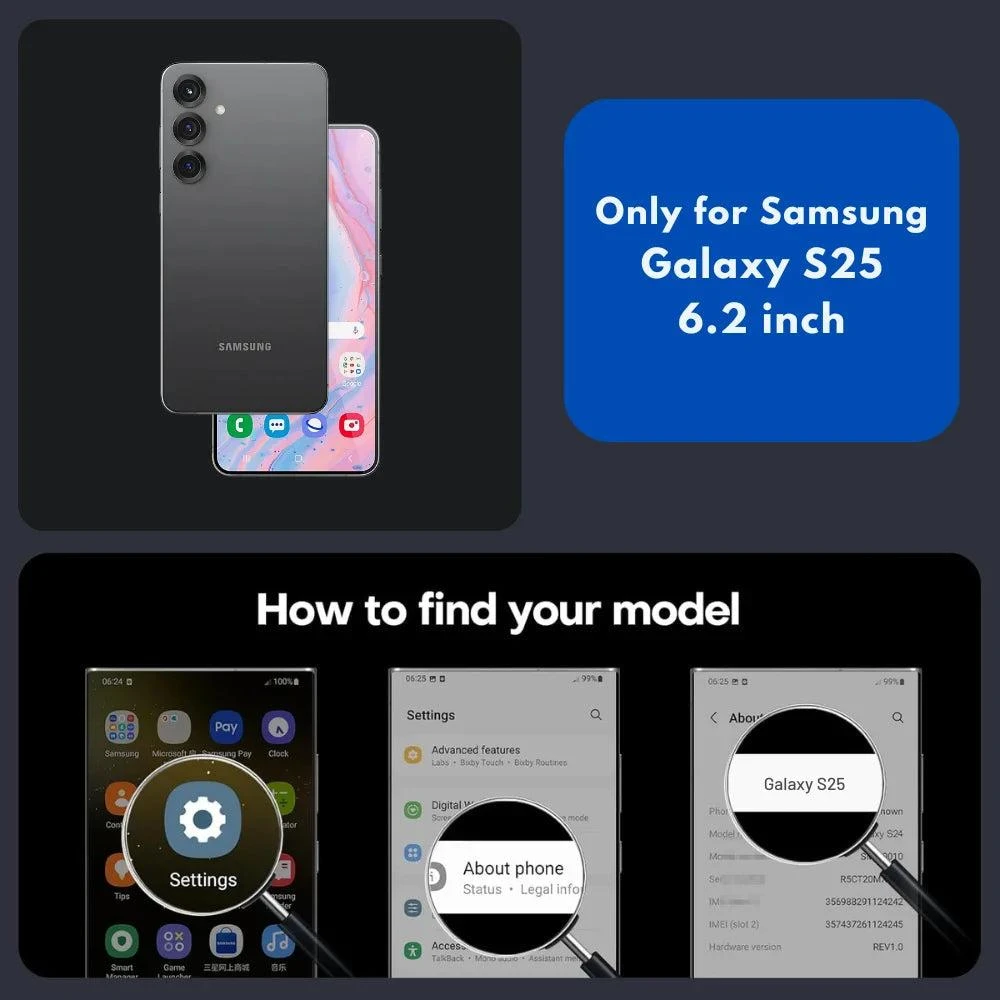 ENTRONIX Entronix Bundle Compatible with Galaxy S25 - [Hard] Clear Case, 1 Clear Clear Screen Protector 
1 Camera Lens Protector 2