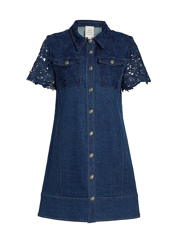 Cinq à Sept Cortland Denim Button-Front Minidress