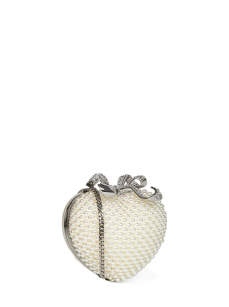 Self Portrait SELF PORTRAIT | Cream Pearl Heart clutch bag | Women | PZ 2