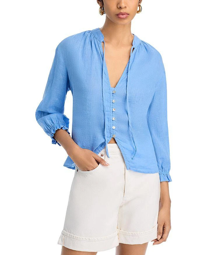 Bella Dahl Tie Neck Blouse 1