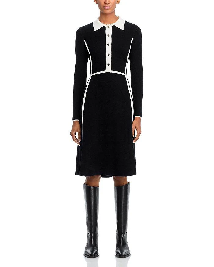 T Tahari Contrast Trim Sweater Dress 7