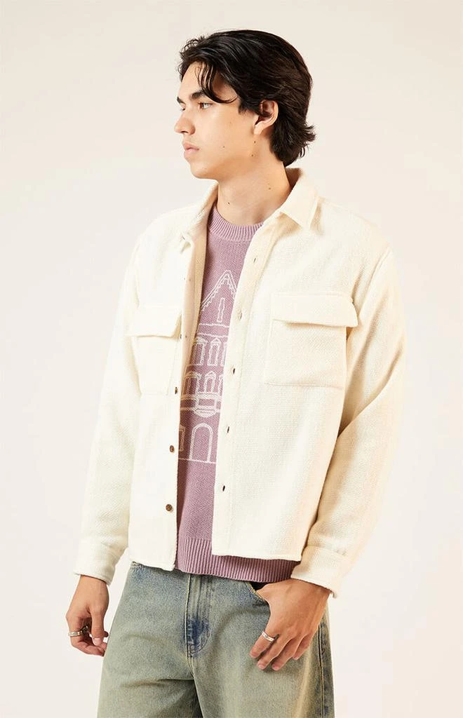 PacSun Cream Tweed Overshirt 2