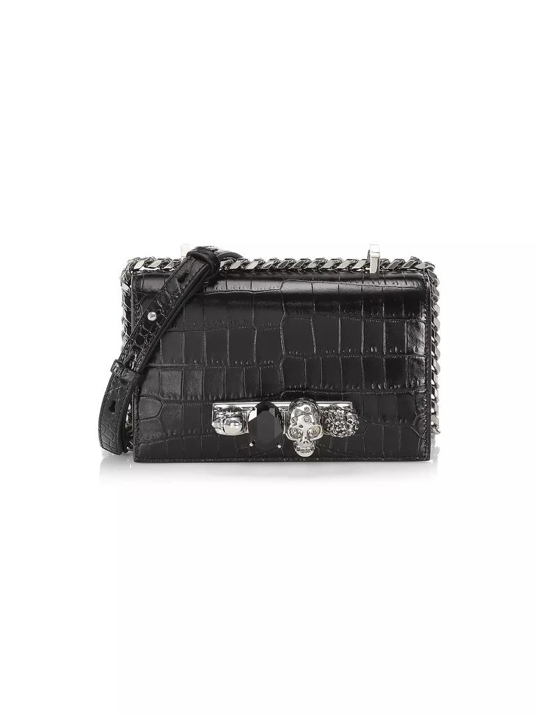 Alexander McQueen Mini Jewelled Satchel In Leather 1