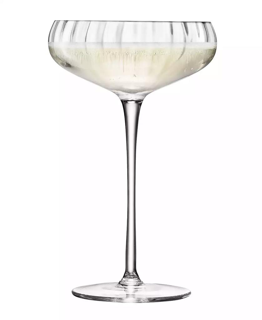 LSA International Aurelia Champagne Saucer 10oz Clear Optic x 2